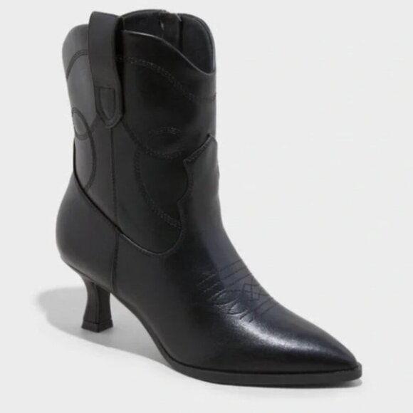 Universal Thread Jenson Women’s Black Western Cowboy Boots Memory Foam Insole - Picture 1 of 6